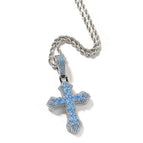 Silver blue (large) + 3mm24inch twist chain
