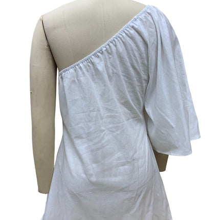 2023 Loose Slim Slanted Shoulder Short Dress