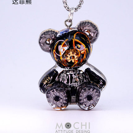 Creative Cyberpunk Duffy Bear Couple Necklace Sweatshirt Pendant