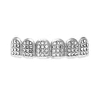 Silver upper teeth (mixed diamonds)