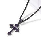 Purple + 3mm24inch twist chain