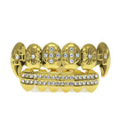 Gold, set (upper cross diamond + lower 2 rows of diamonds)