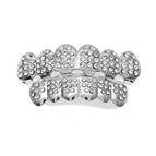 Silver 6-tooth full diamond set