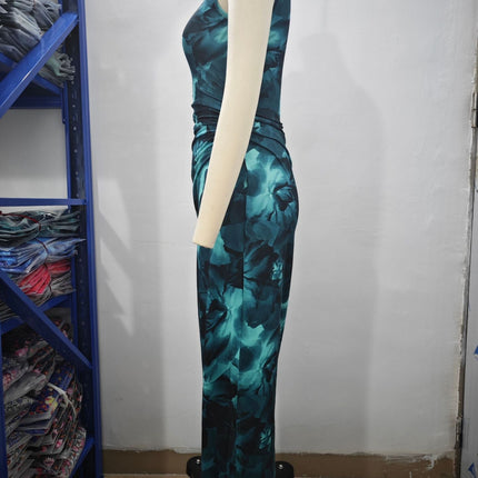 2024 Spring and Summer Tie-Dye Temperament Slim Sleeveless Dress