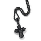 (Small) black pendant + 3mm24inch twist chain