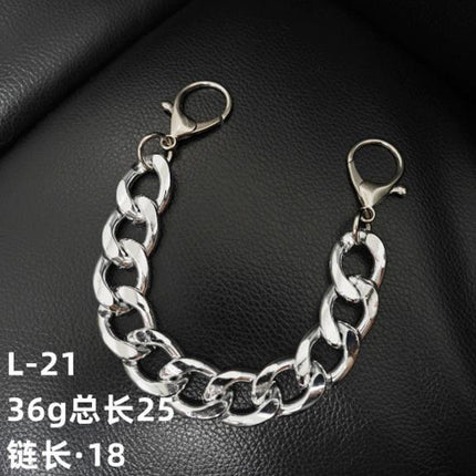 Hole shoe chain cool punk dark multi-layer shoe buckle rivet pearl shoe chain
