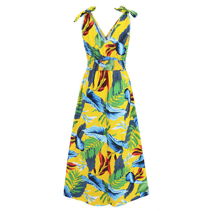 Hawaiian Beach Dress Summer Print Long Skirt Women's Dress