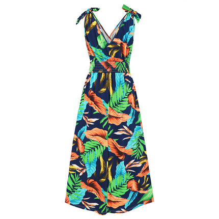 Hawaiian Beach Dress Summer Print Long Skirt Women's Dress