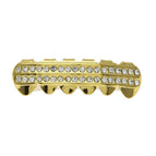 Gold, lower teeth (2 rows of diamonds)