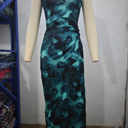 2024 Spring and Summer Tie-Dye Temperament Slim Sleeveless Dress