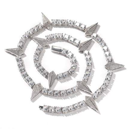 Hip-hop Black Panther zircon tennis chain