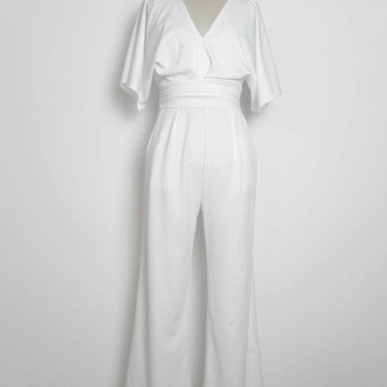 Dress Jumpsuit Explosive Deep V High Waist Wide Leg Trousers