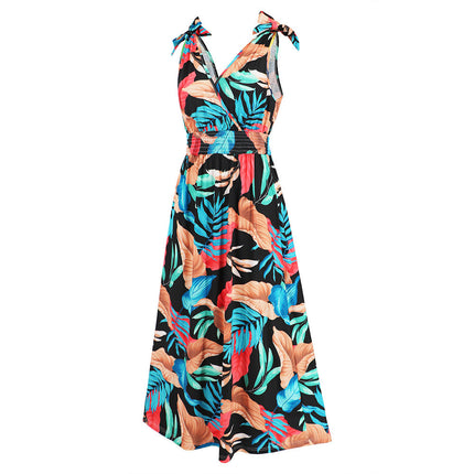 Hawaiian Beach Dress Summer Print Long Skirt Women's Dress