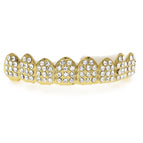 Gold upper teeth (8 teeth with diamonds)