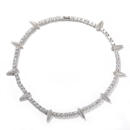 Hip-hop Black Panther zircon tennis chain