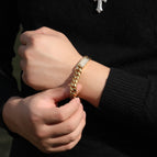 (8Mm) gold / 7Inch bracelet