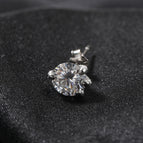 925 silver + white moissanite / 5MM（a pair）