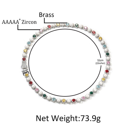 Creative multicolored pearl necklace