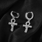 Silver Anhe Snake Earrings