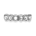 Silver large round diamond lower teeth