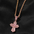 (Small) pink pendant + 3mm24inch twist chain