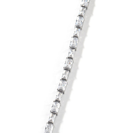 Hip-hop zircon-encrusted emerald color-matching tennis chain