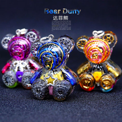 Creative Cyberpunk Duffy Bear Couple Necklace Sweatshirt Pendant