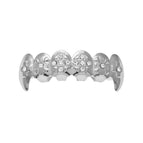 Silver, upper teeth (cross diamond)