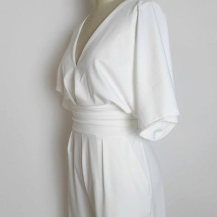 Dress Jumpsuit Explosive Deep V High Waist Wide Leg Trousers