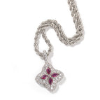 Silver corundum + 3mm24inch twist chain