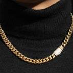 (8Mm) gold / 18Inch necklace