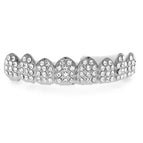 Silver upper teeth (8 teeth with diamonds)