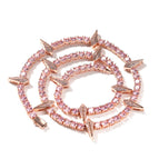 (Zircon) Rose gold powder zirconium / Necklace 18 inches (length 45cm)