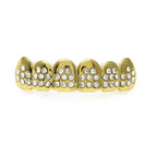 Golden upper teeth (6 teeth and 8 diamonds)