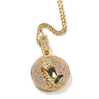 (Two-handed round card) Gold + 3mm24inch twist chain