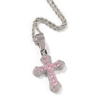 Silver pink (large) + 3mm24inch twist chain