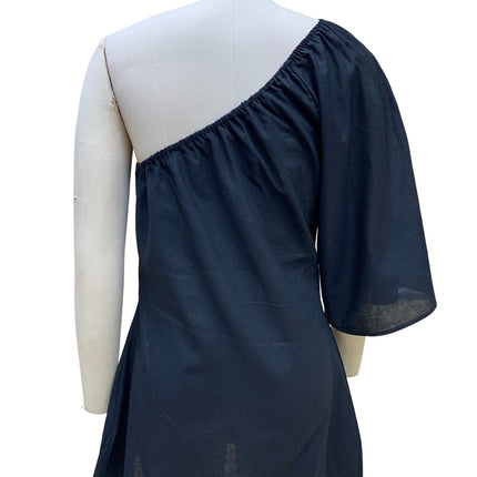 2023 Loose Slim Slanted Shoulder Short Dress