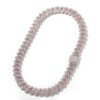(13Mm wide) silver pink / 7Inch bracelet (about 18cm in length)