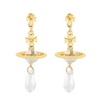 Golden Saturn earrings / 18K