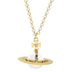Golden Saturn Necklace / 18K