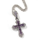 Silver purple (large) + 3mm24inch twist chain