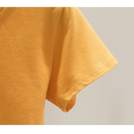 V-neck midriff-baring slim-waisted top