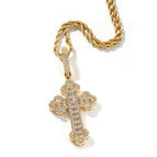 (Large Cloud Cross) Gold + 3mm24inch twist chain