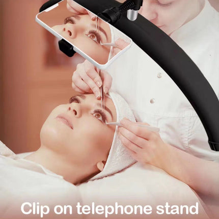 Tattoo Estheticians Pmu Eyelash LED Floor Light,  moon Lamp with phone holder