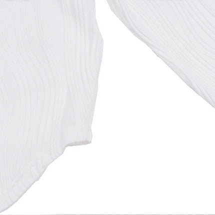 Autumn & Winter long-sleeved U-neck water ripple slim fit top T-shirt
