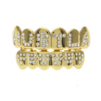 Gold, set (HUSTLA + 46 diamonds for upper teeth)