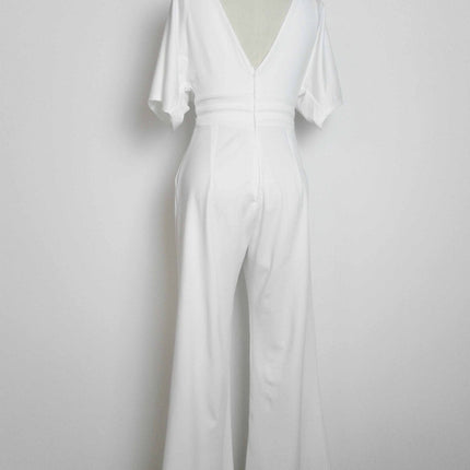 Dress Jumpsuit Explosive Deep V High Waist Wide Leg Trousers