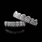 Silver set (6 teeth and 8 diamonds)