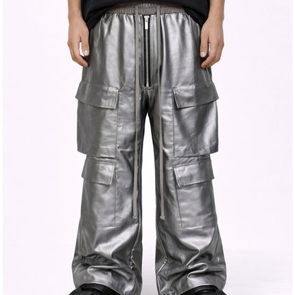METTALIC FLOW CARGO PANTS