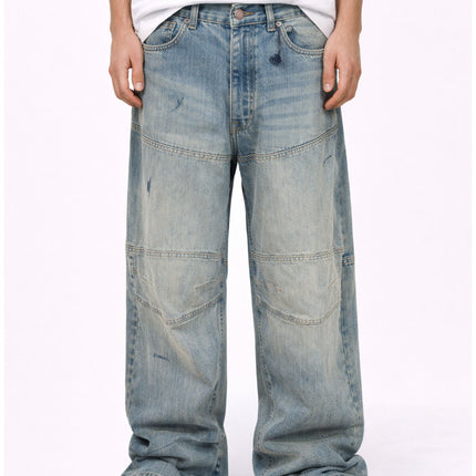 SANDWASH BAGGY BIKER DENIM